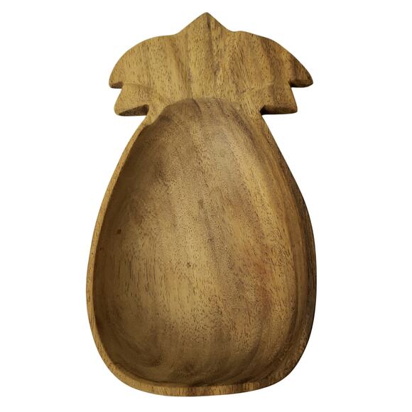 3 Vintage Hawaiian Monkey Pod Wooden Pineapple Bowls Handcrafted Trinket Decor - Picture 8 of 9